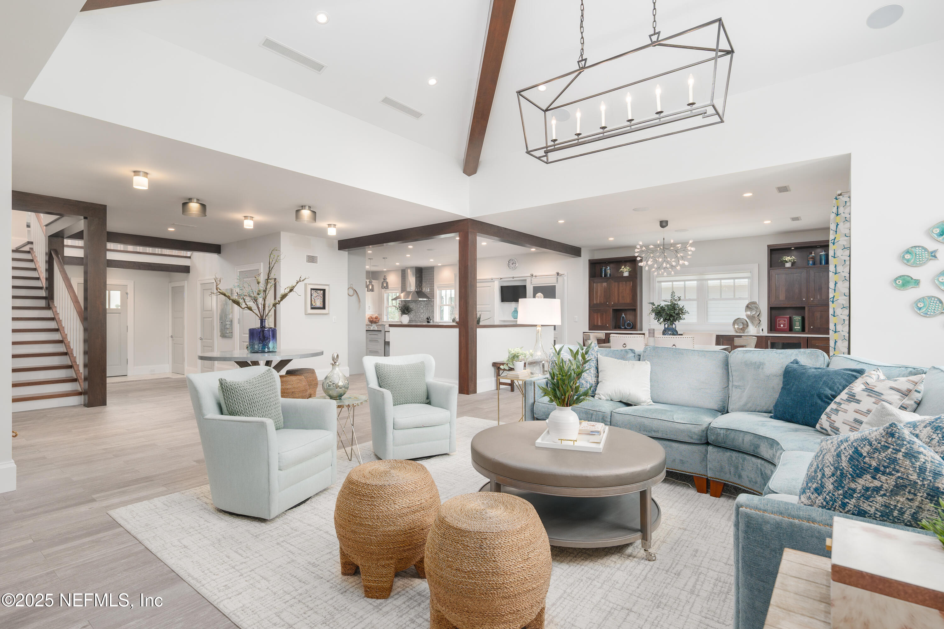 365 8th Street Atlantic Beach, FL 32233 - Photo 20 of 65 a living room with furniture and view of kitchen