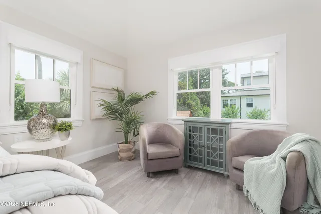 a view of walk in closet with window