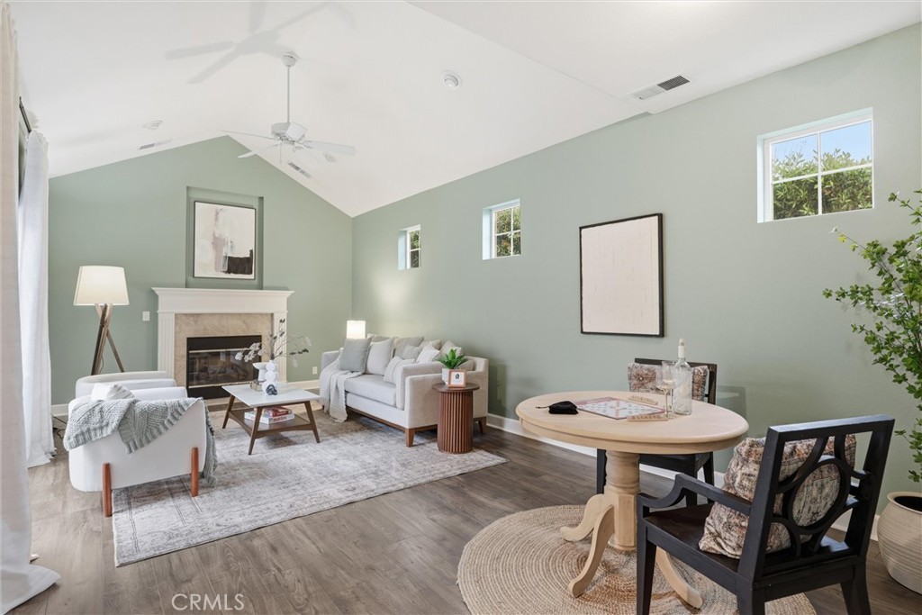 97 Benson Terrace Chico, CA 95928 - Photo 19 of 39 a living room with furniture and a fireplace