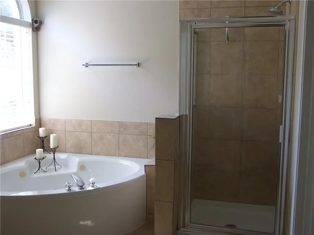 a bathroom with a sink and a shower