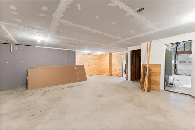 a view of a wooden roof deck