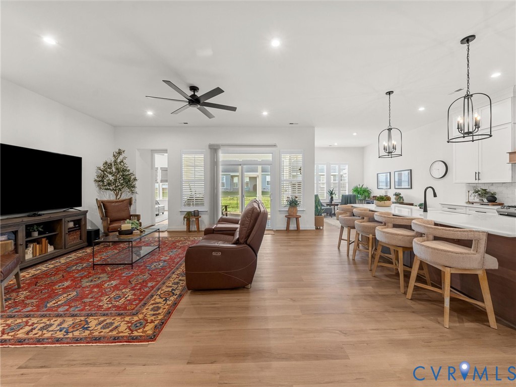 1813 Galley Place Chester, VA 23836 - Photo 11 of 38 Living room featuring recessed lighting, light woo