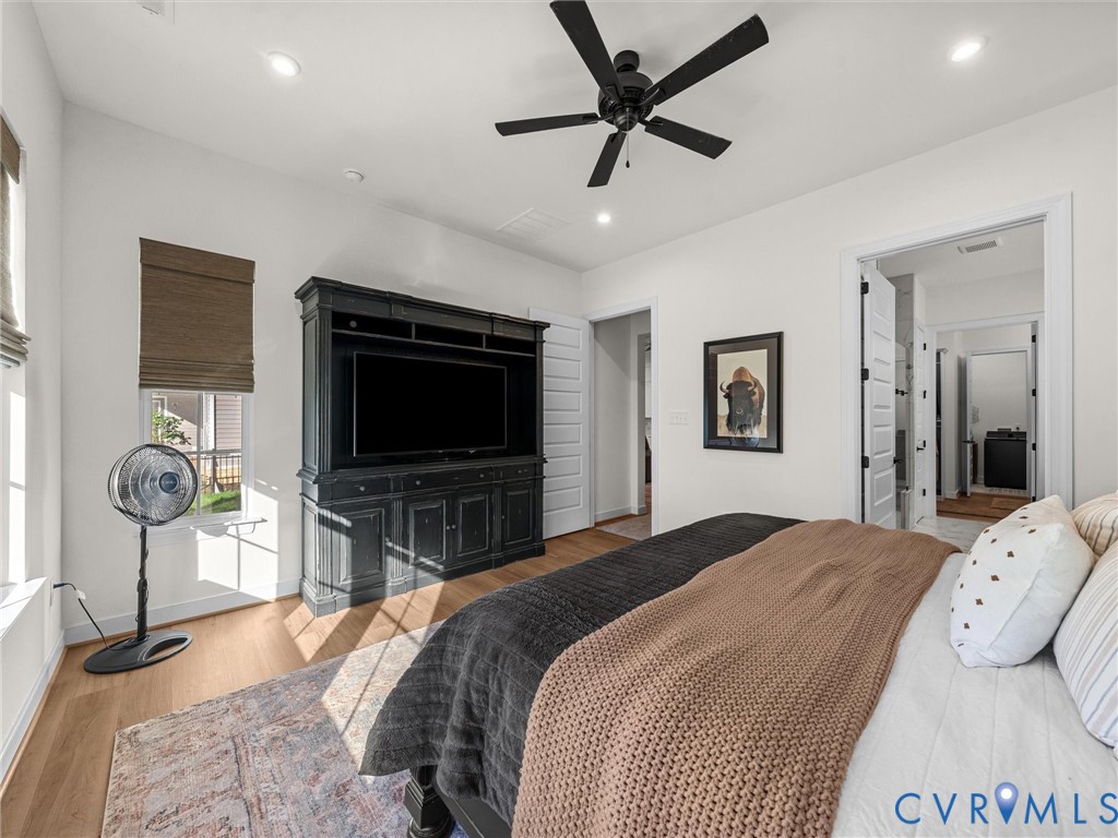 1813 Galley Place Chester, VA 23836 - Photo 20 of 38 Bedroom with a ceiling fan, light wood finished fl