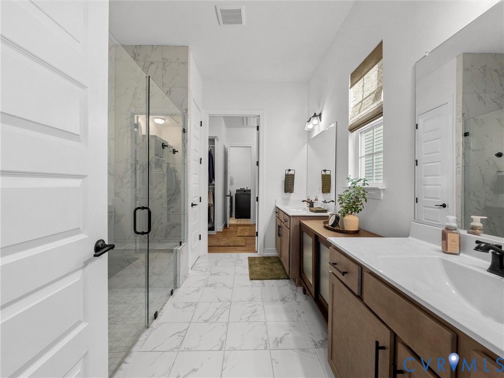 1813 Galley Place Chester, VA 23836 - Photo 21 of 38 Full bathroom with light marble finish floors, two