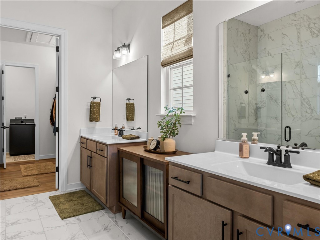 1813 Galley Place Chester, VA 23836 - Photo 22 of 38 Bathroom featuring light marble finish floors, a m