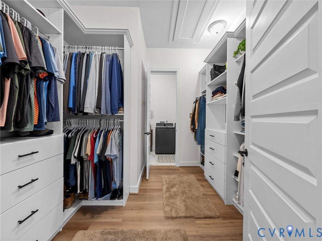 1813 Galley Place Chester, VA 23836 - Photo 24 of 38 Primary closet featuring attic access and light wo