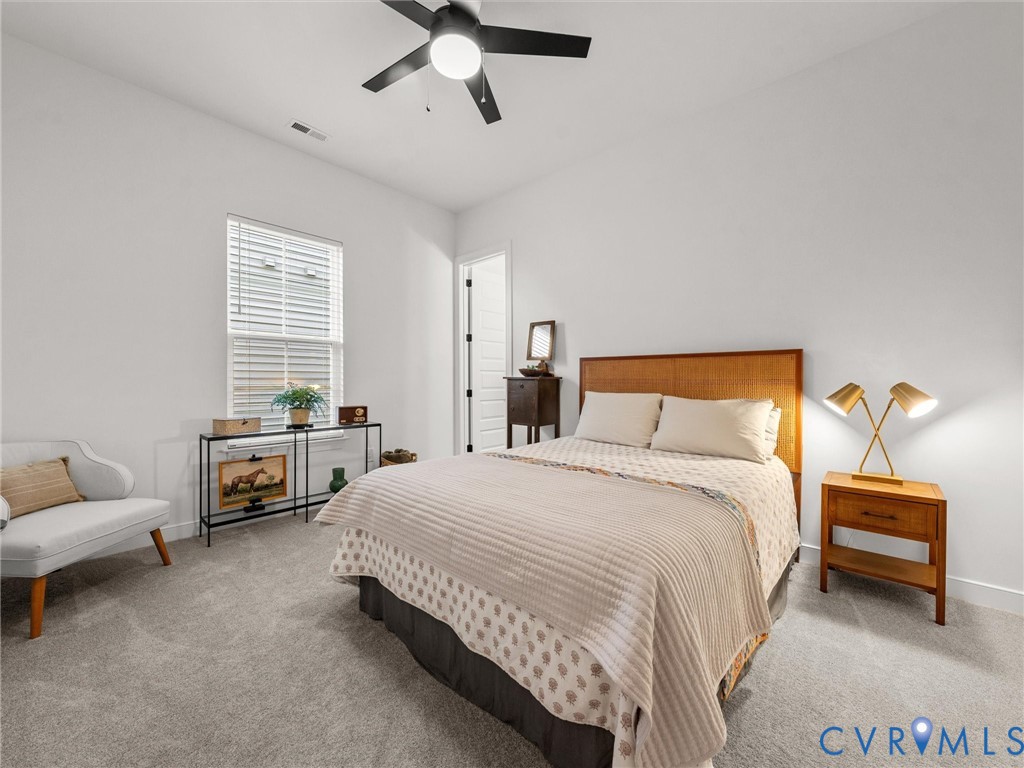 1813 Galley Place Chester, VA 23836 - Photo 27 of 38 Bedroom featuring carpet floors and a ceiling fan