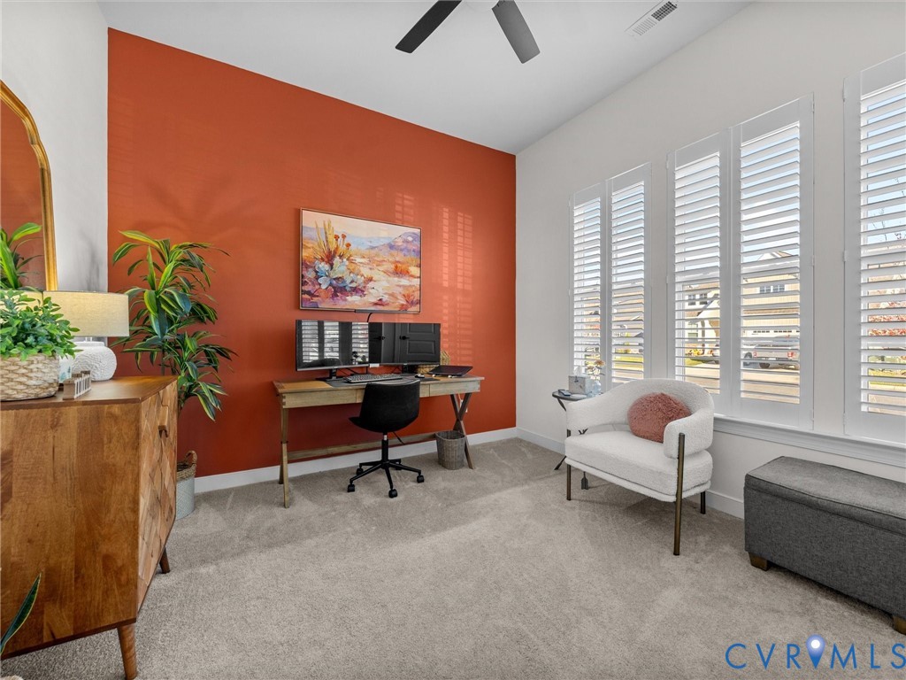 1813 Galley Place Chester, VA 23836 - Photo 29 of 38 Office area with light colored carpet and ceiling