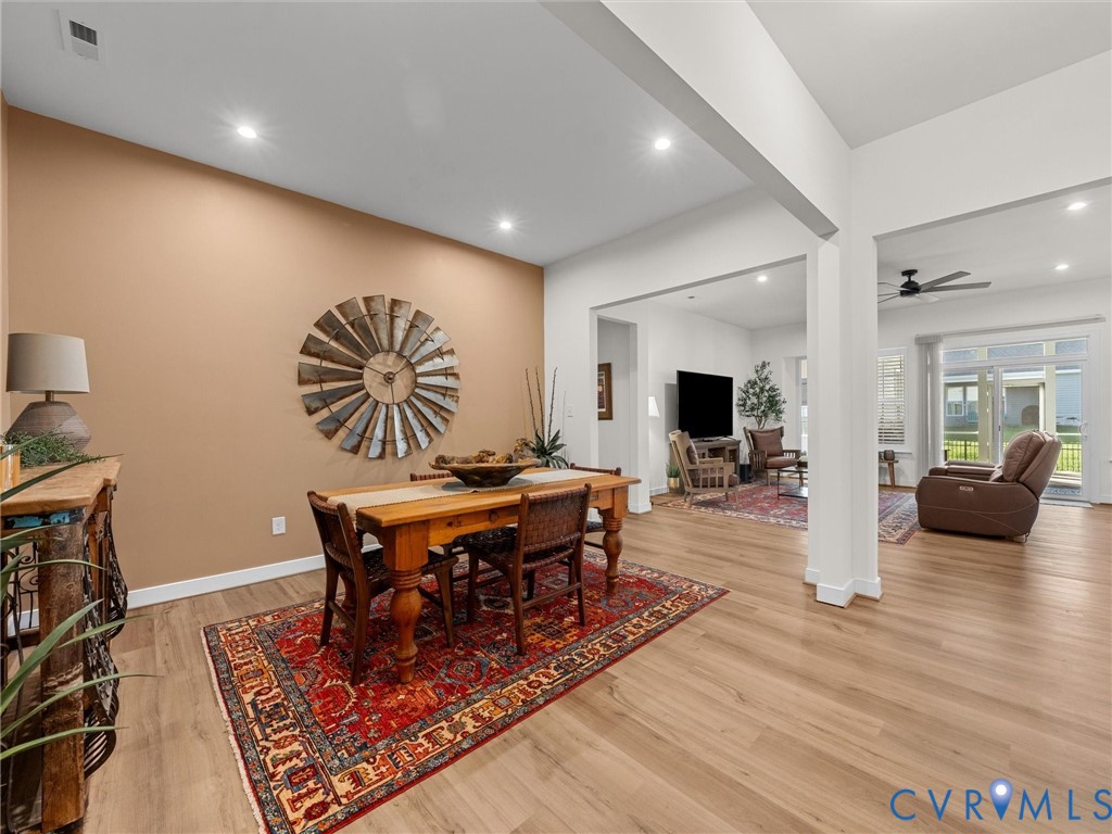 1813 Galley Place Chester, VA 23836 - Photo 6 of 38 Dining area with light wood-style flooring, recess