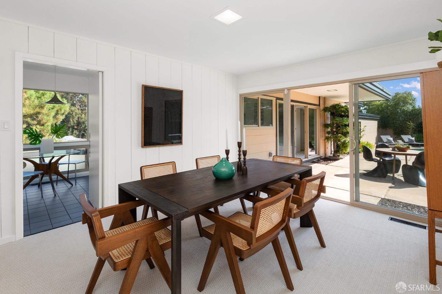 406 Middle Road Belmont, CA 94002 - Photo 12 of 67 a view of a dining room with furniture window and outside view