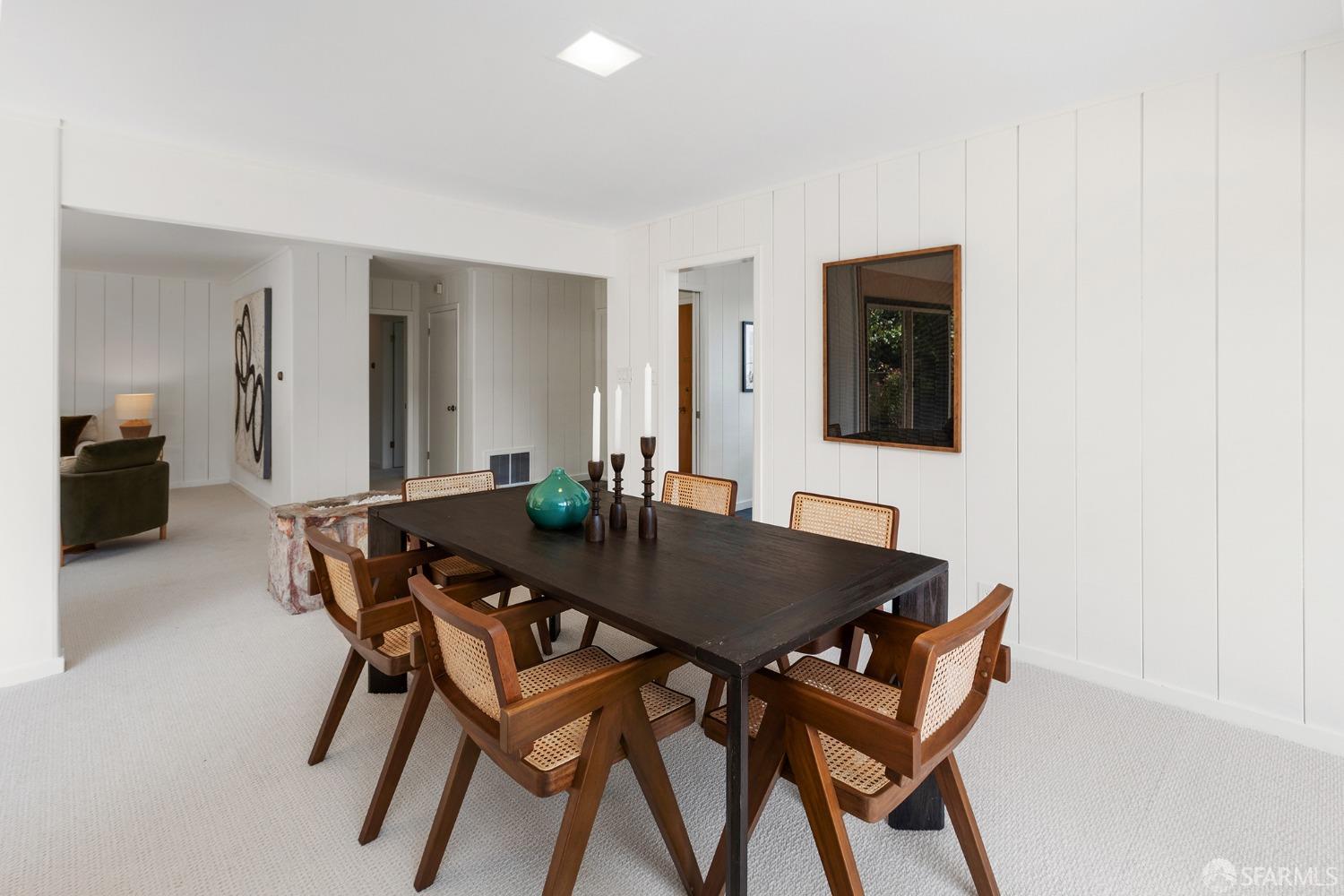 406 Middle Road Belmont, CA 94002 - Photo 14 of 67 a view of a dining room with furniture and wooden floor