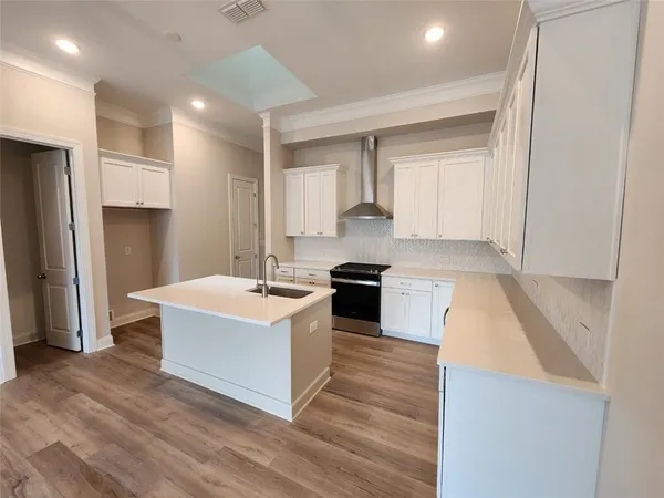 a empty closet with white paint