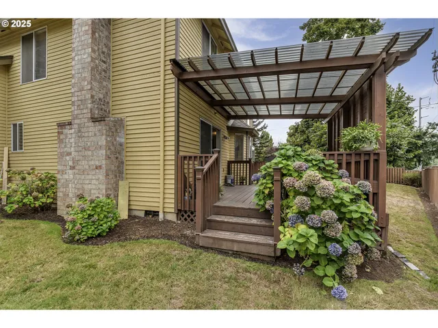 a view of a porch with a bench