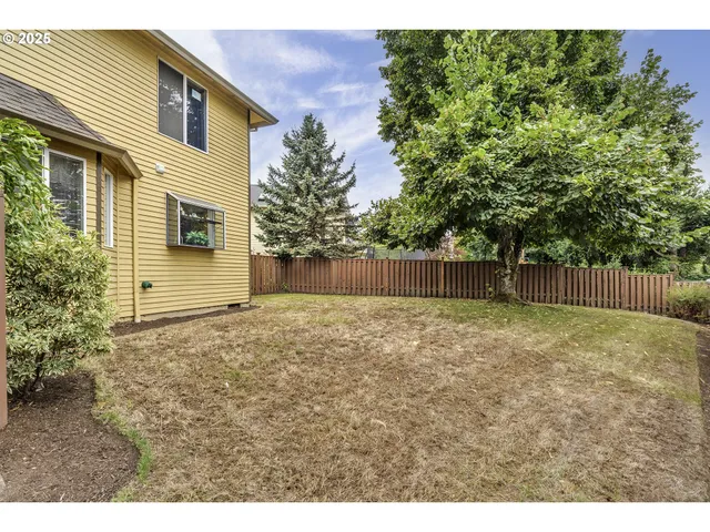 a backyard of a house