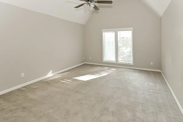 an empty room with a window
