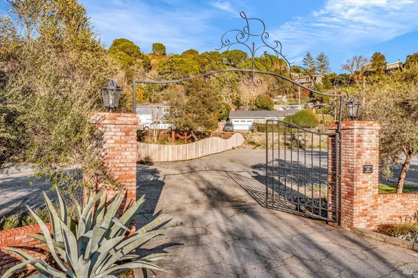 a view of a city with a mountain