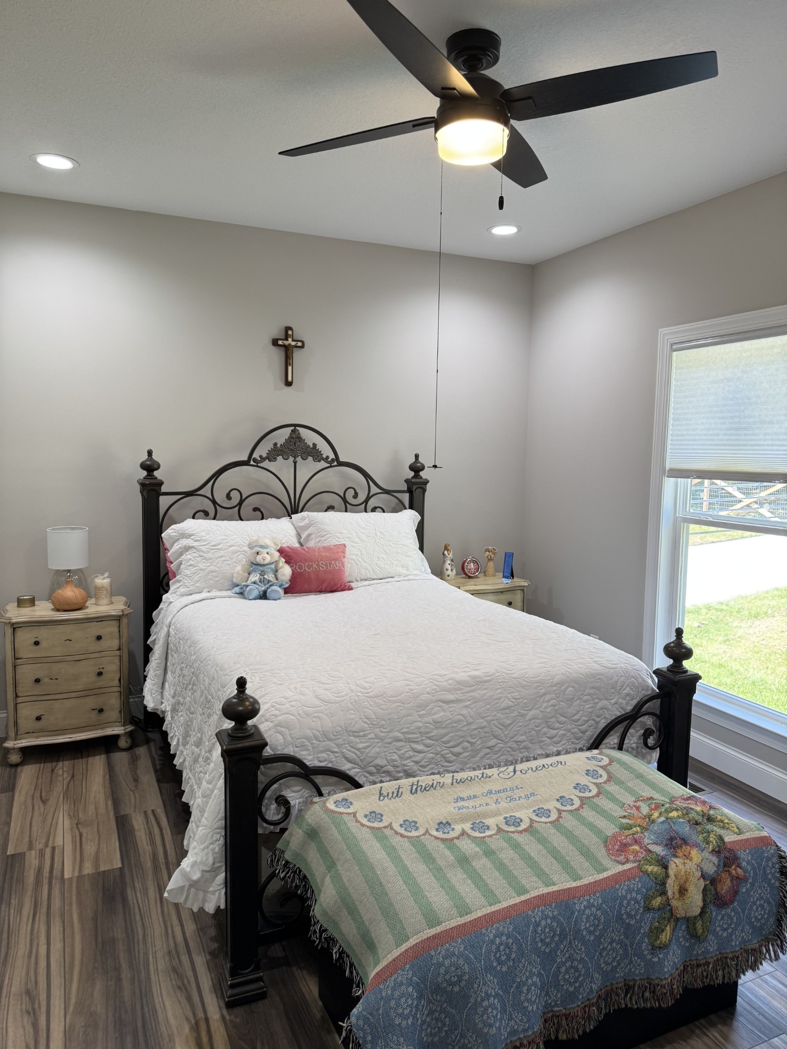 662 Ketner Mill Road Whitwell, TN 37397 - Photo 16 of 26 a bedroom with a bed and wooden floor