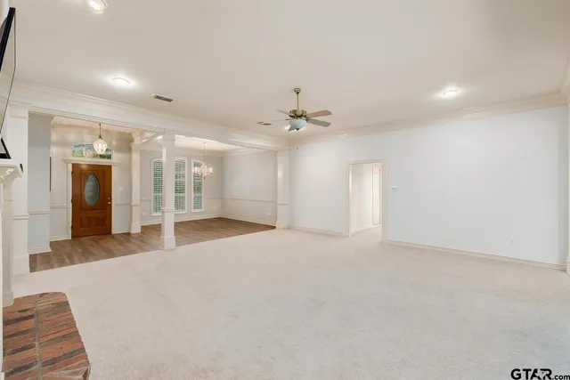 a view of an empty room