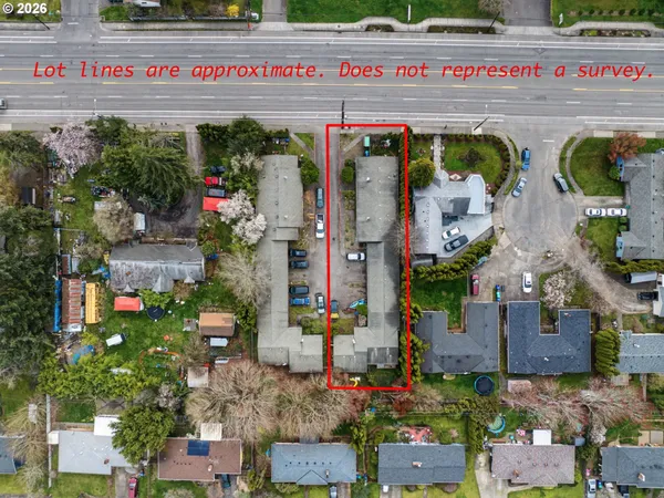 an aerial view of multiple house