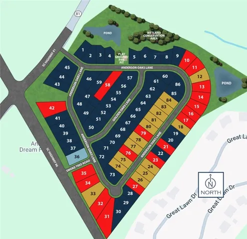 $428,664 | 154 Anderson Oaks Lane, Unit LOT 74, Easley, SC 29642