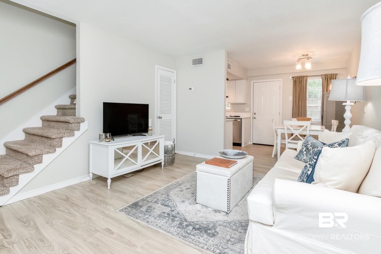 110 Du Rhu Drive, Unit C Mobile, AL 36608 - Photo 4 of 14 Living room featuring light hardwood / wood-style floors