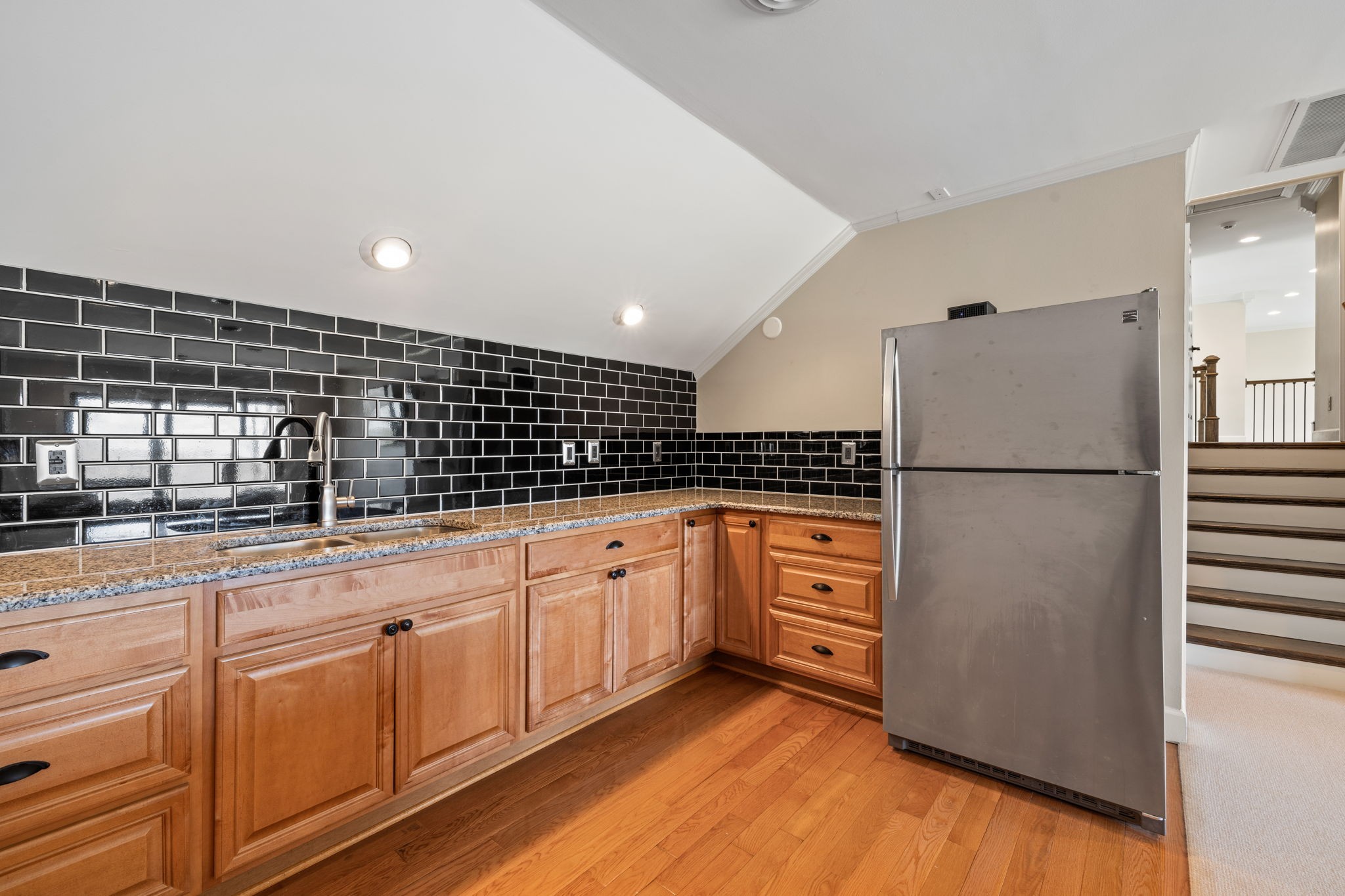 1640 Eno Road Dickson, TN 37055 - Photo 22 of 58 a kitchen with granite countertop white cabinets and white appliances