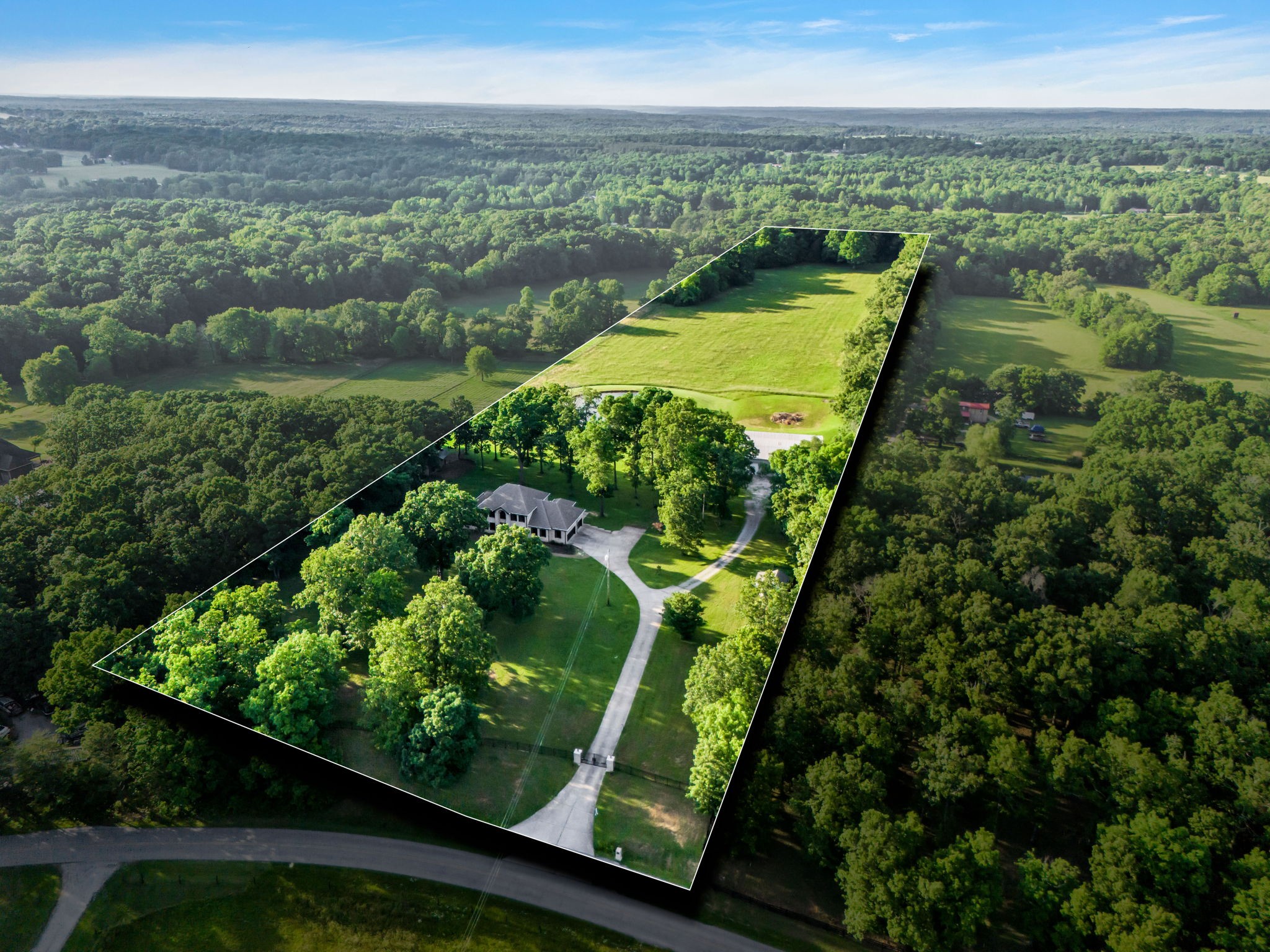1640 Eno Road Dickson, TN 37055 - Photo 47 of 58 a view of a green yard with large trees
