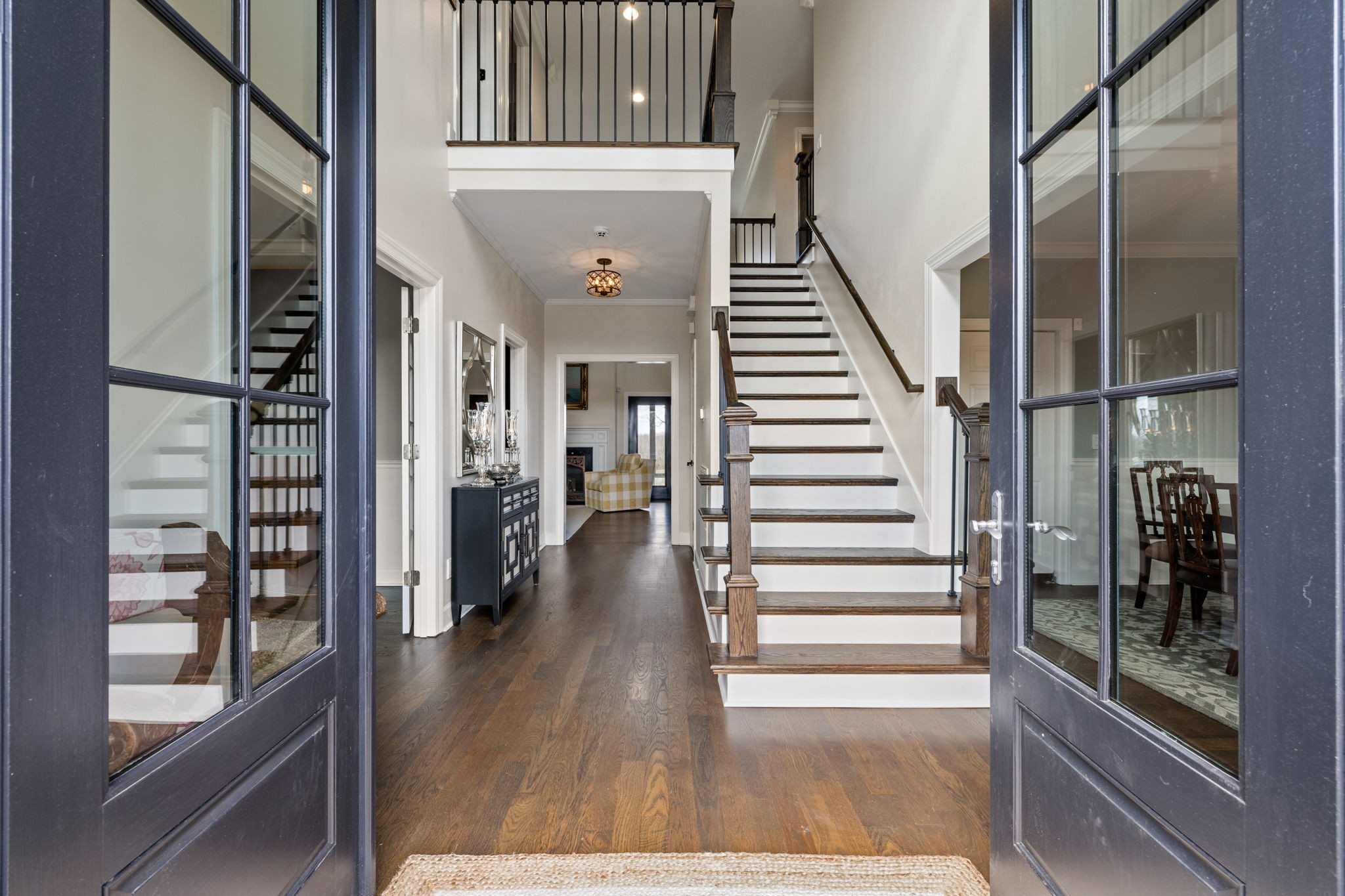 1640 Eno Road Dickson, TN 37055 - Photo 5 of 58 a view of a hallway with wooden floor and staircase