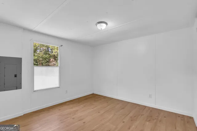 an empty room with a window