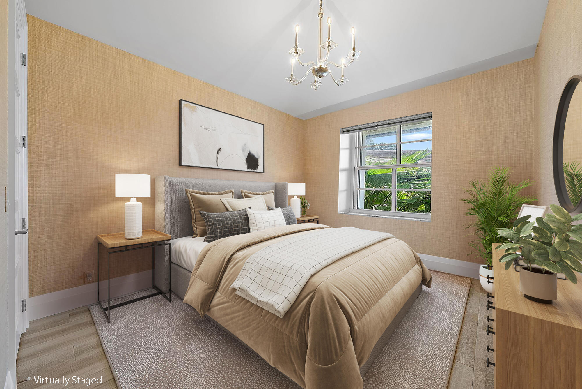 189 Shelter Lane Jupiter Inlet Colony, FL 33469 - Photo 27 of 48 a bedroom with a large bed and a potted plant