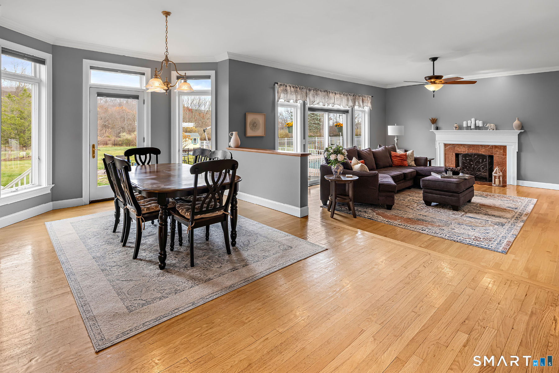 16 Marie Lane Wallingford, CT 06492 - Photo 14 of 40 a view of a dining room with furniture window and wooden floor