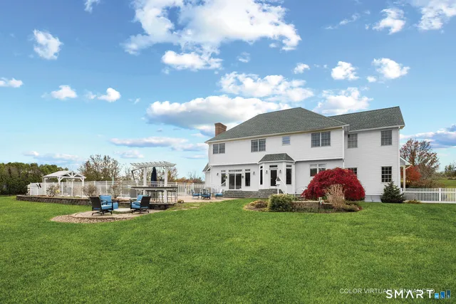 a view of a golf course with a lake