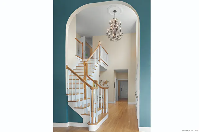 a view of a hallway with entryway