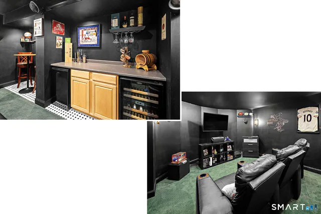 a bedroom with bed and a couch