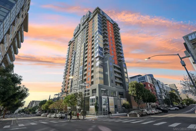 an aerial view of a city