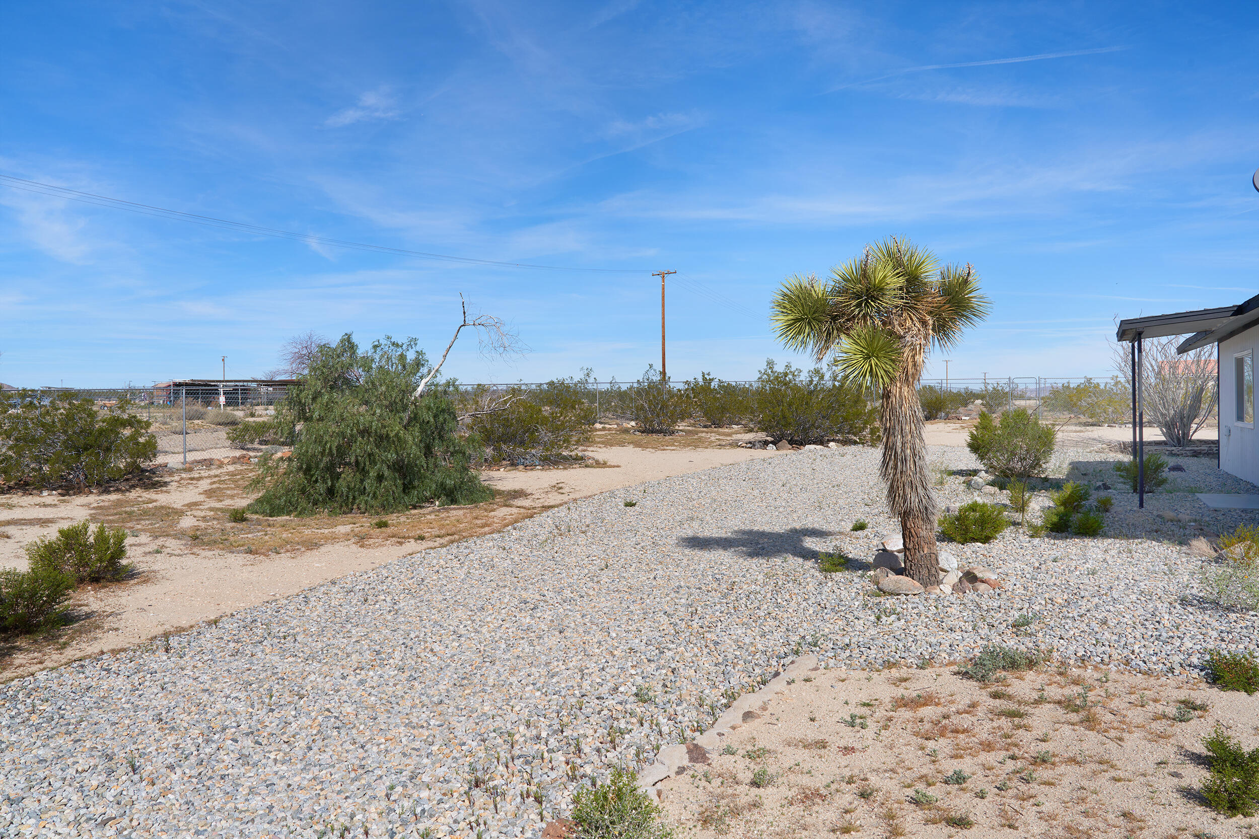 2071 Border Avenue Joshua Tree, CA 92252 - Photo 49 of 50 a view of a dry yard with wooden fence