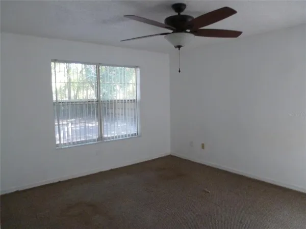 an empty room with a window