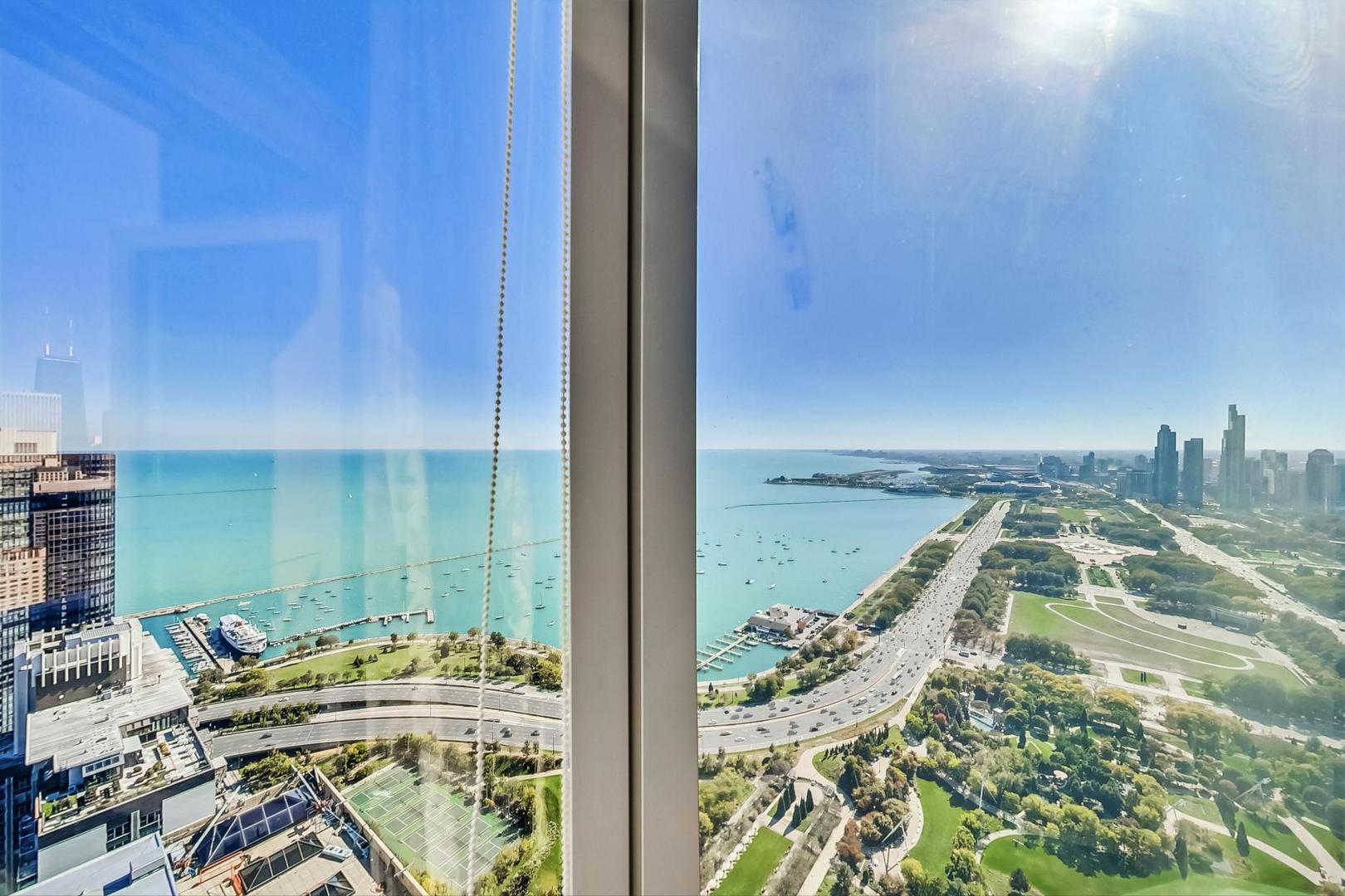 340 East Randolph Street, Unit 4901 Chicago, IL 60601 - Photo 27 of 50 an aerial view of a house with a ocean view