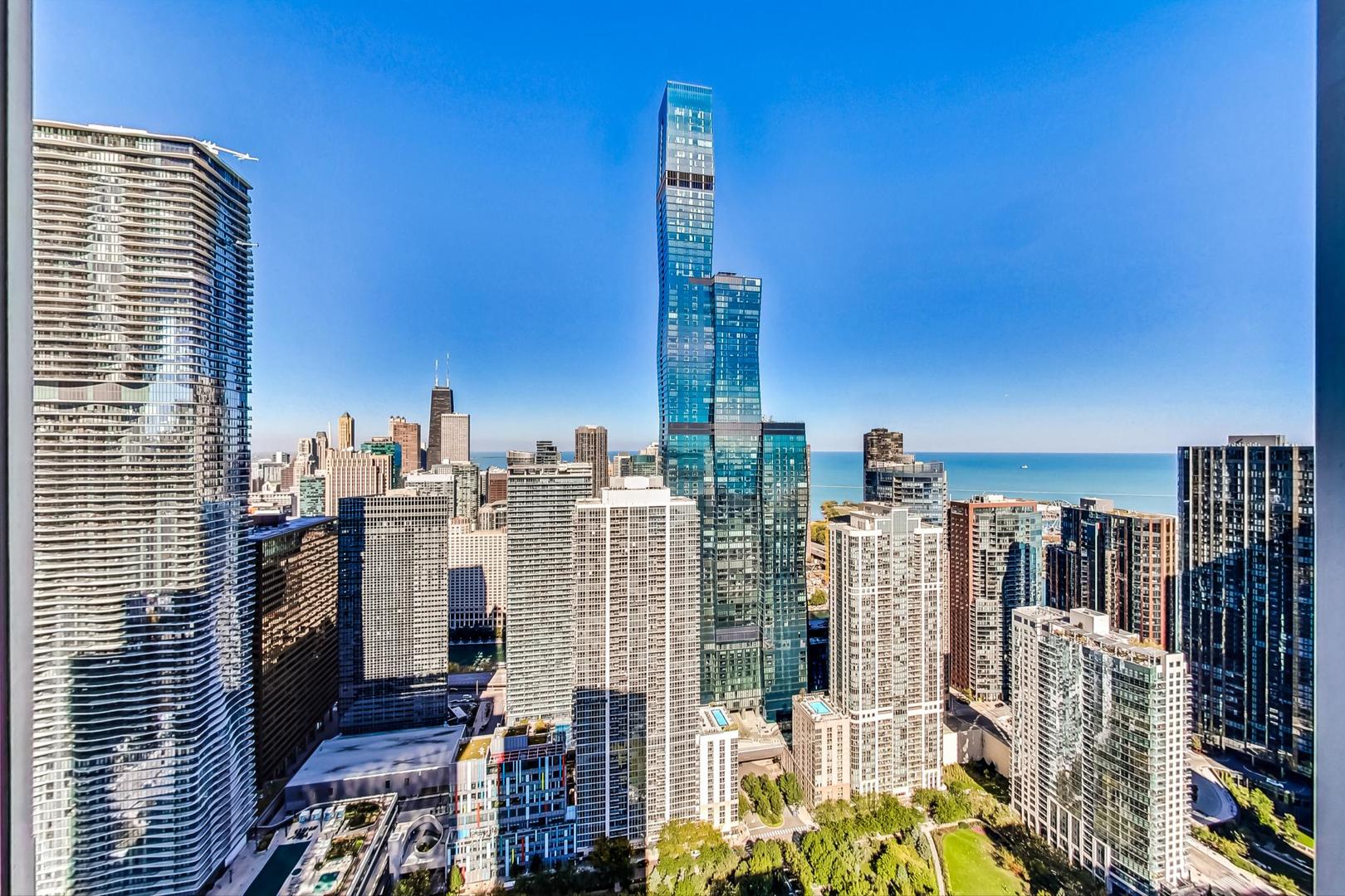 340 East Randolph Street, Unit 4901 Chicago, IL 60601 - Photo 29 of 50 a city view with tall buildings
