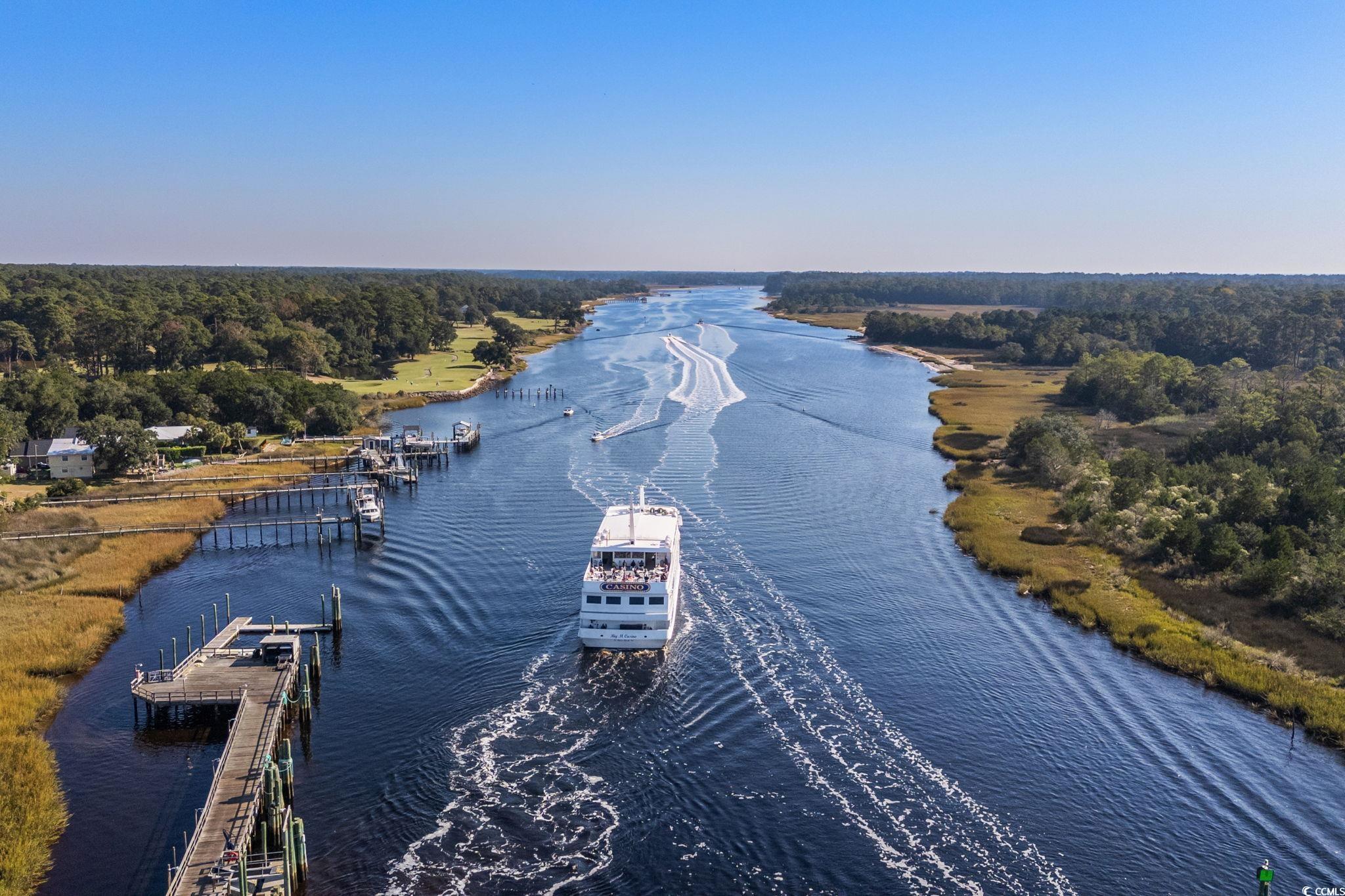 500 Eagle Way, Unit 6 Little River, SC 29566 - Photo 35 of 38 Drone / aerial view of a heavily wooded area and a nearby body of water