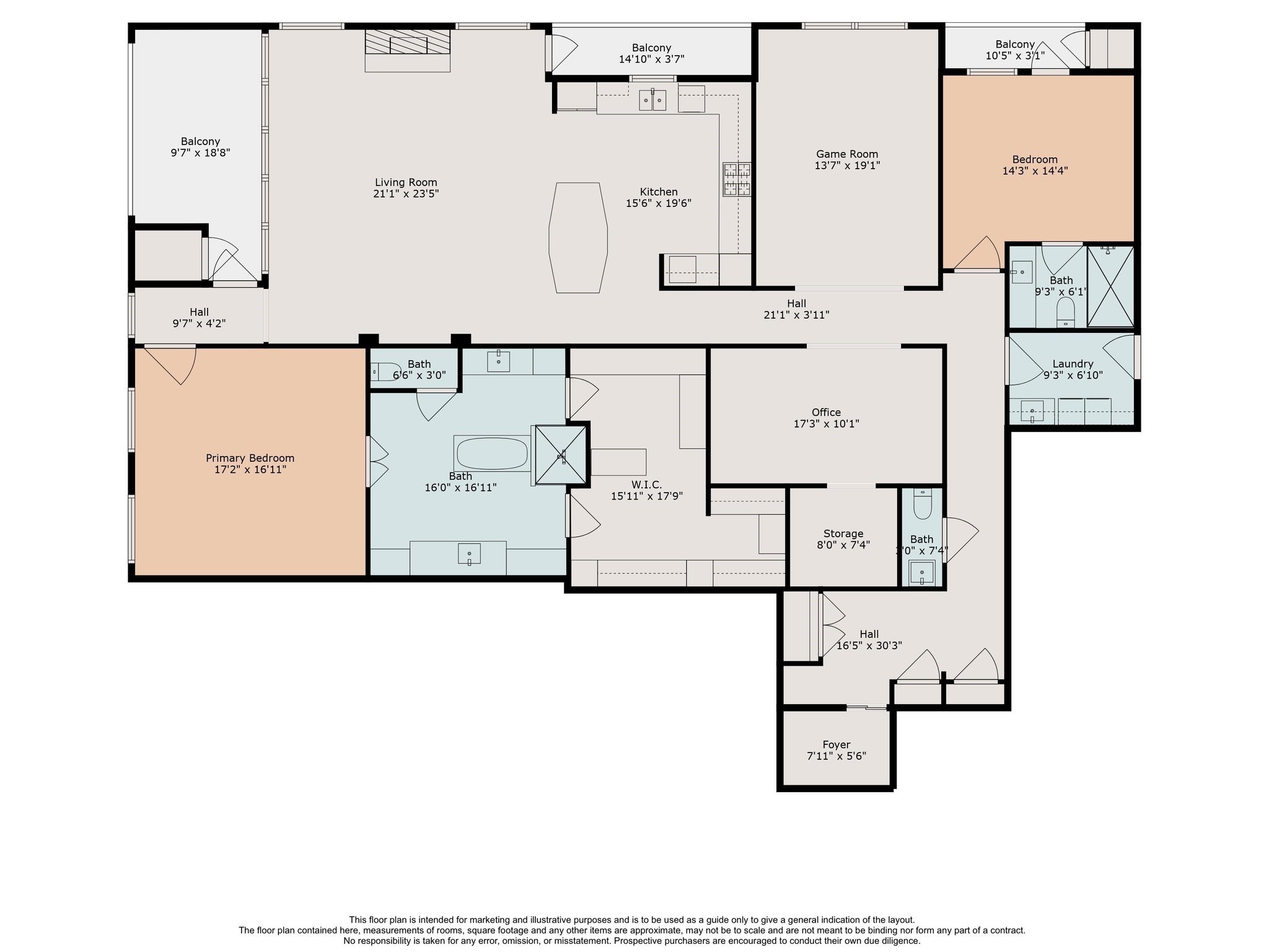 2221 Welch Street, Unit 201 Houston, TX 77019 - Photo 26 of 26 *Please note all measurements are approximate*