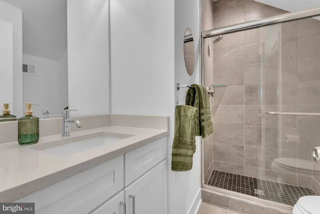 a view of yard with large trees