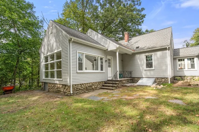 a backyard of a house