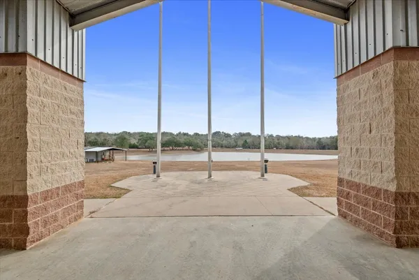 a view of an outdoor space with seating area