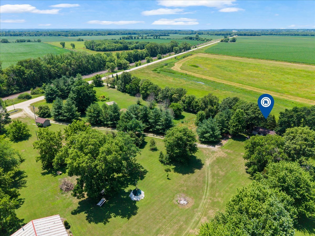 5460 Moline Road Erie, IL 61250 - Photo 38 of 38 an aerial view of a house with a yard