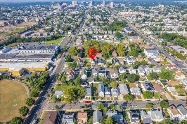 an aerial view of multiple house