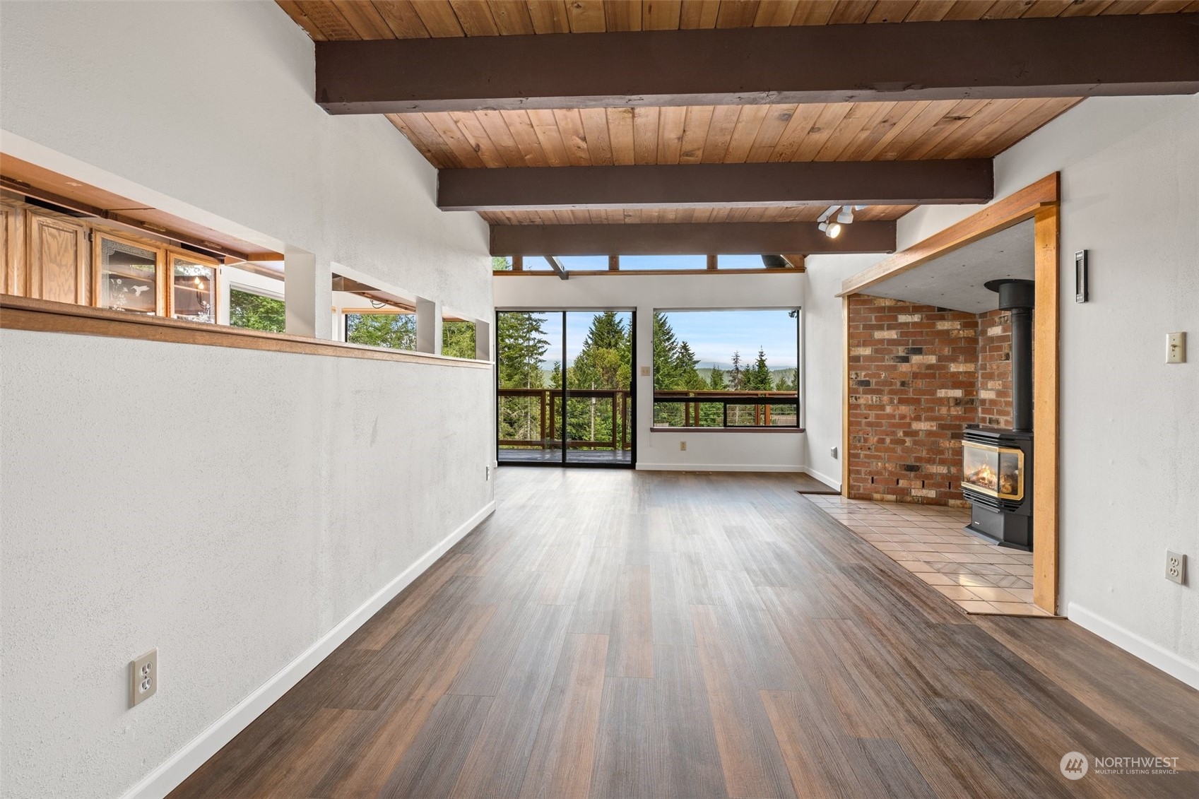 240 East Canyon View Road Belfair, WA 98528 - Photo 9 of 38 wooden floor in an empty room with a window