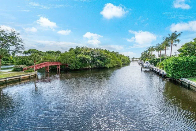 a view of a lake with outdoor space