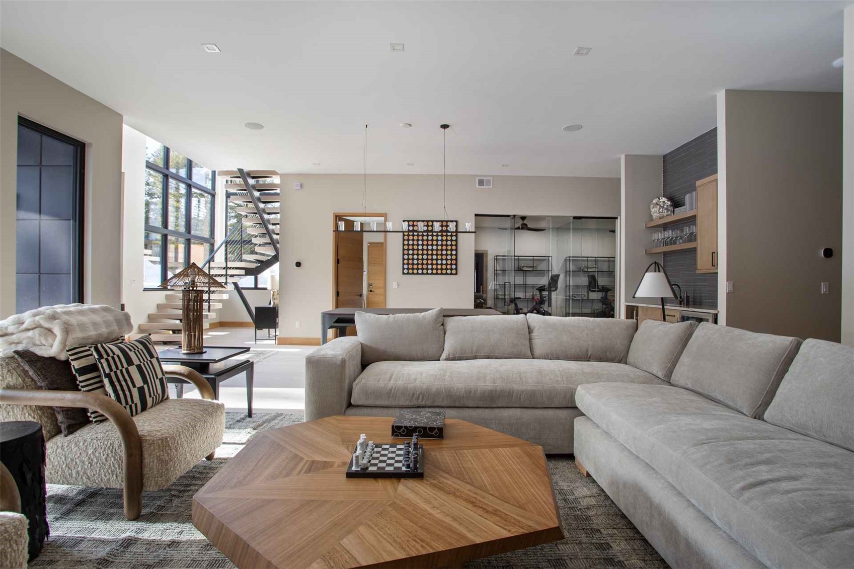 3764 Ski Hill Road Breckenridge, CO 80424 - Photo 19 of 30 Living room featuring stairs