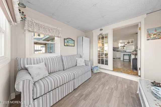 a living room with furniture and a couch